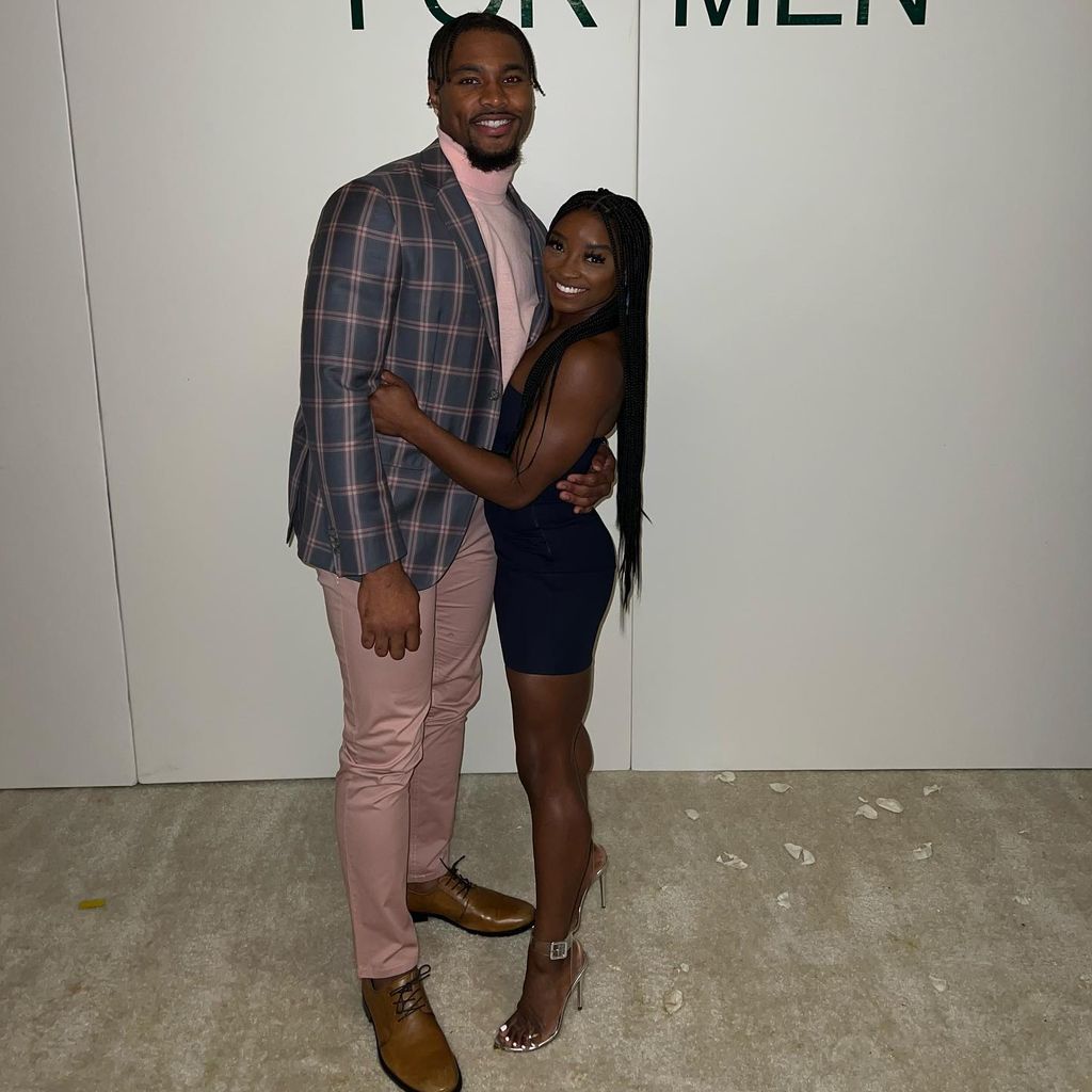 Jonathan Owens und Simone Biles im November 2021