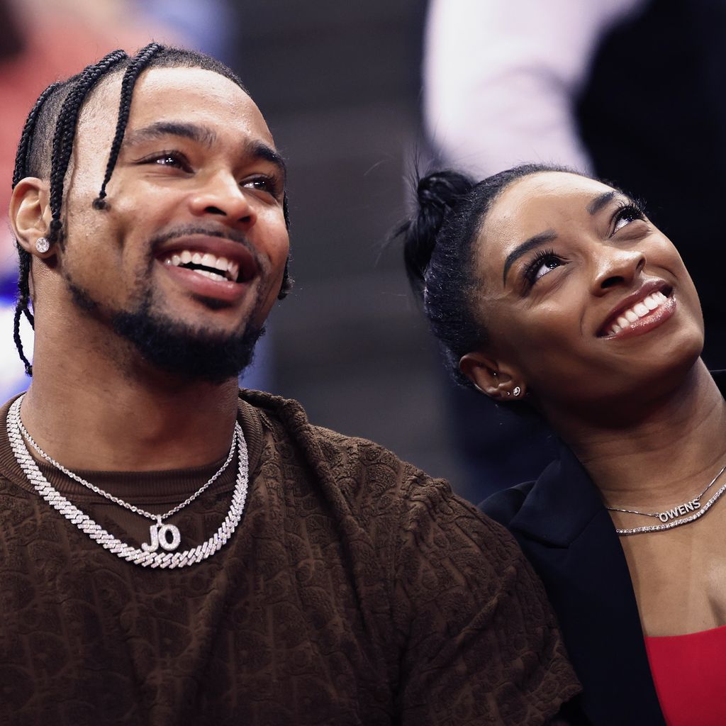 Jonathan Owens und Simone Biles im Januar 2024