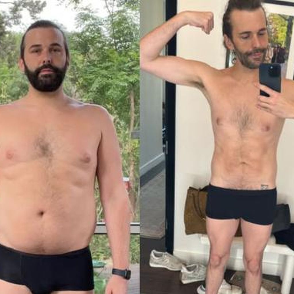 Jonathan Van Ness' Vorher-Nachher-Collage