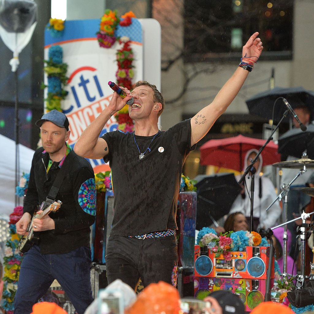 Jonny Buckland und Chris Martin, Mitglieder der Band Coldplay