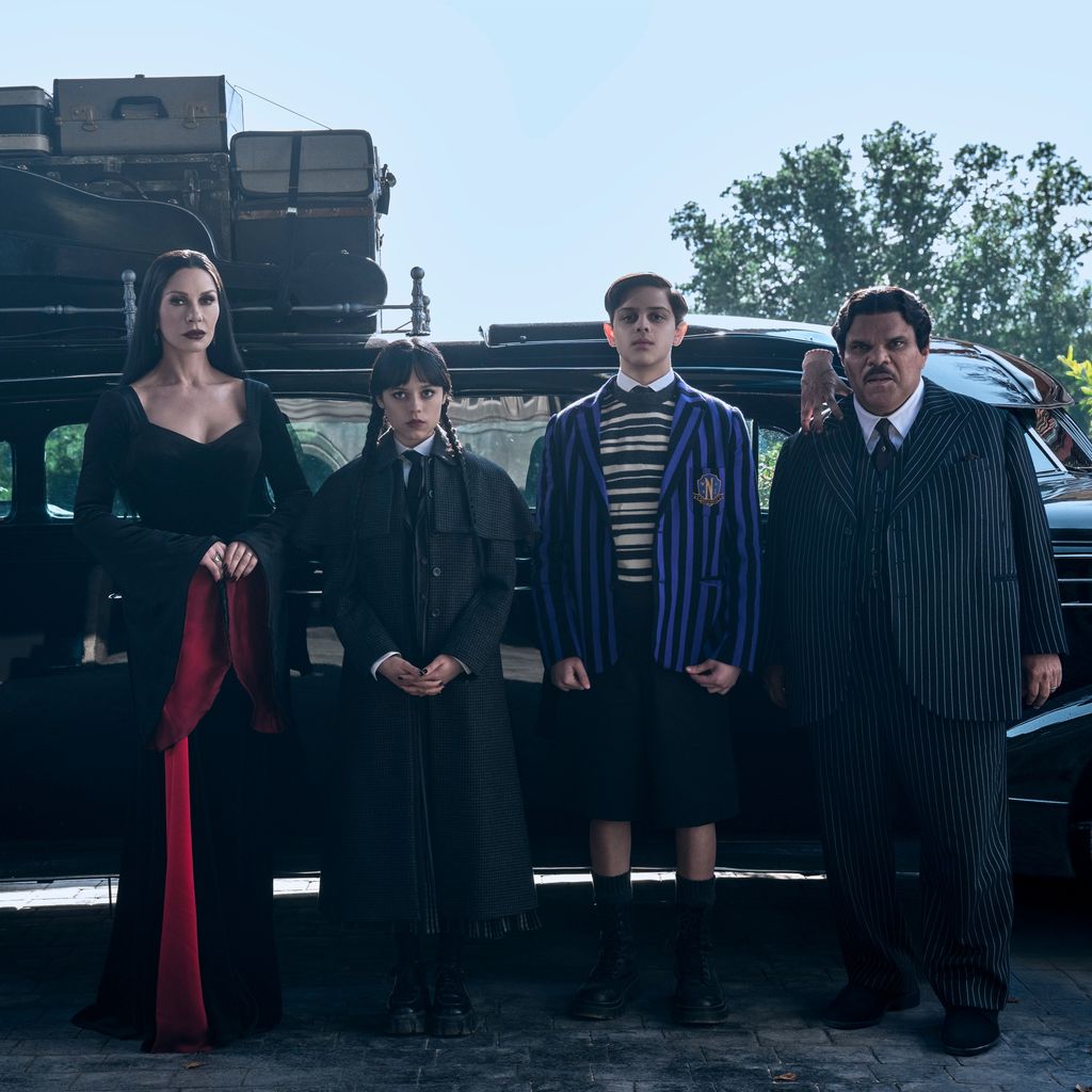 Joonas Suotamo, Catherine Zeta-Jones, Jenna Ortega, Isaac Ordonez, Thing, Luis Guzmán, "Wednesday"