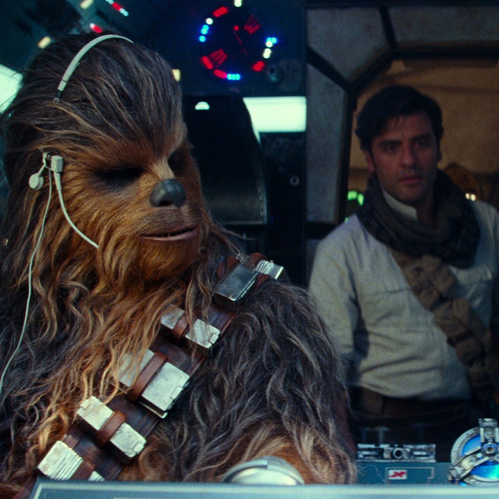 Joonas Suotamo, Oscar Isaac, John Boyega und Daisy Ridley in "Star Wars: Der Aufstieg Skywalkers"