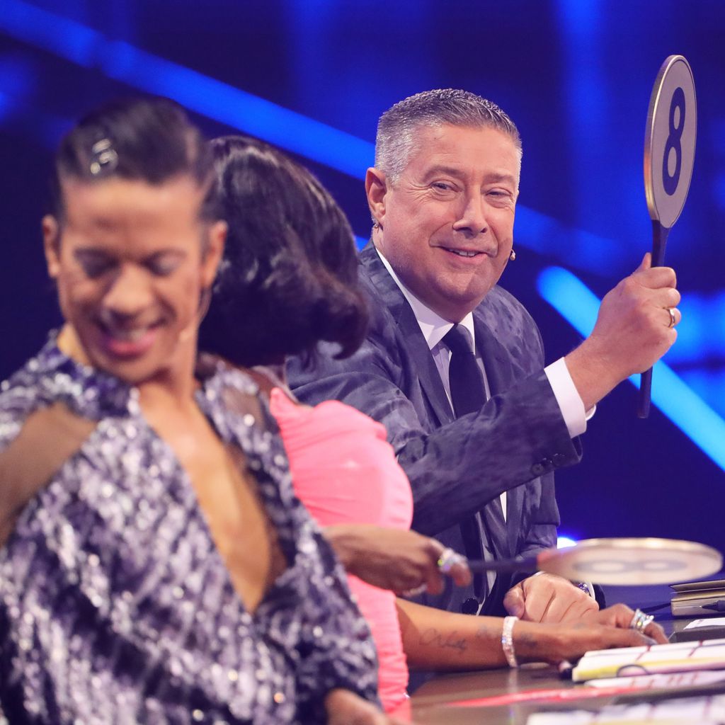 Jorge González, Motsi Mabuse und Joachim Llambi am "Let's Dance"-Jurorenpult, April 2024
