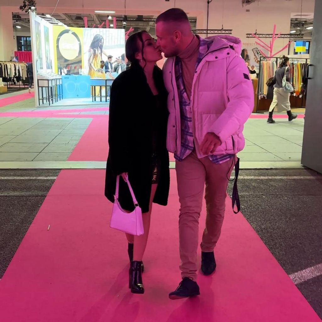 Josephine Lehmann mit Eric Sindermann auf der Berlin Fashion Week