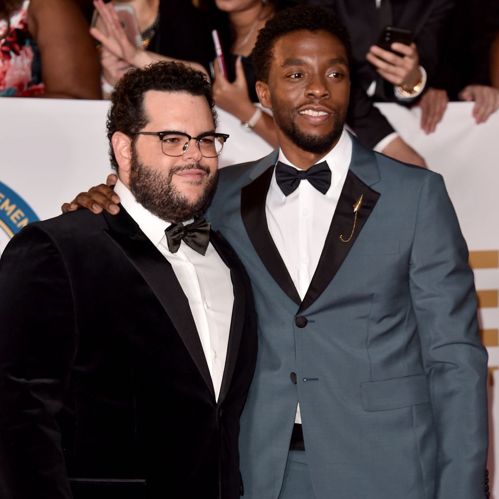 Josh Gad und Chadwick Boseman im Januar 2018 in Kalifornien