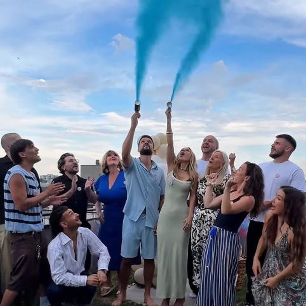 Josh Stodel und Nasrin Eileen Rapp beim Gender Reveal