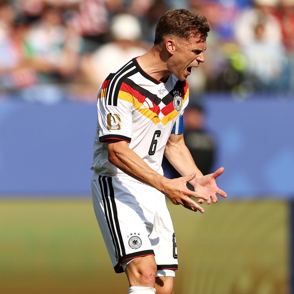 Joshua Kimmich reagiert während des WM-Spiels Deutschland gegen Paraguay in Foxborough