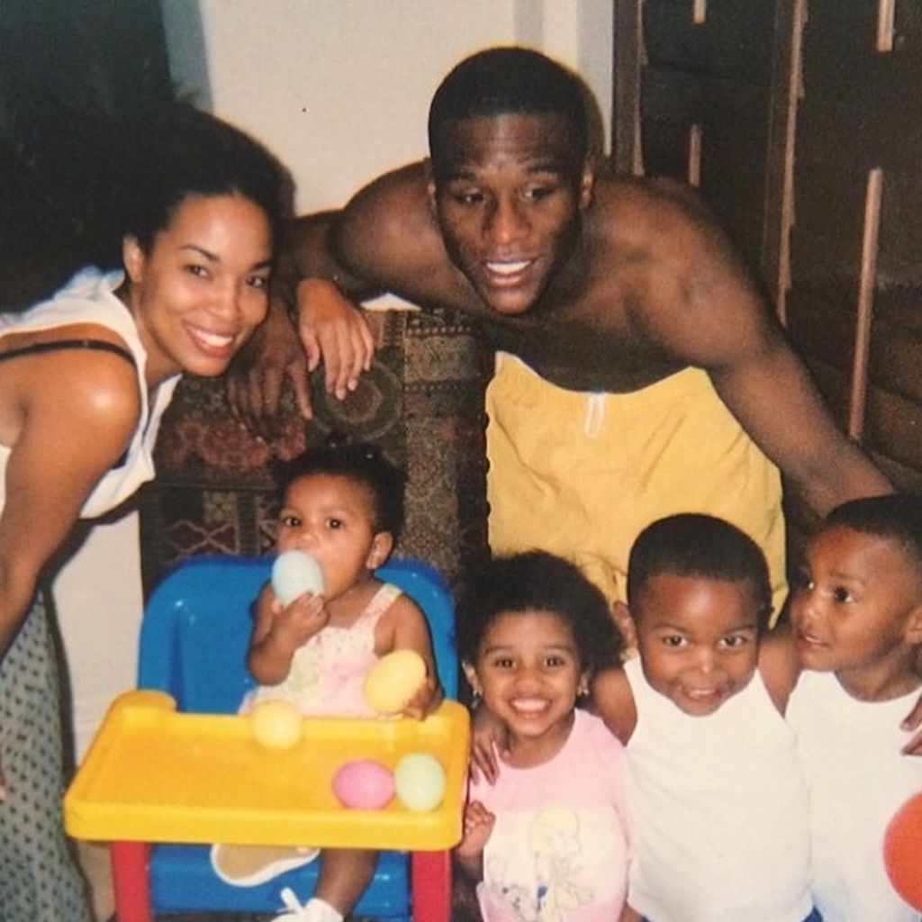 Josie Harris und Floyd Mayweather Jr. mit ihren Kindern