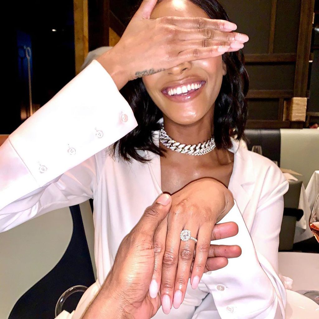 Jourdan Dunn bei ihrer Verlobung im Januar 2020