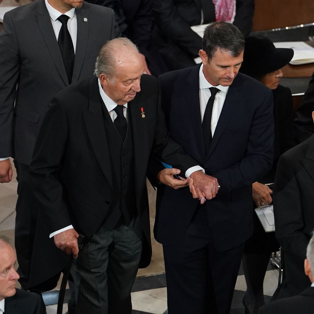Juan Carlos bei der Beerdigung der Queen