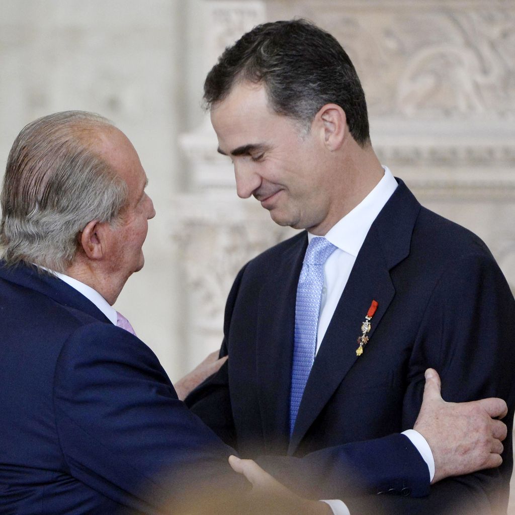 Prinz Felipe von Spanien und König Juan Carlos