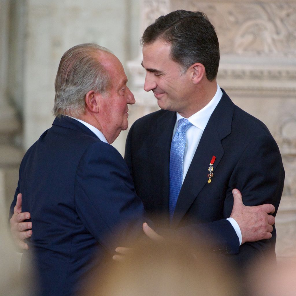 Juan Carlos und sein Sohn König Felipe VI.