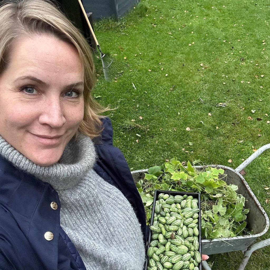 Judith Rakers mit ihrem Gemüse im November 2023