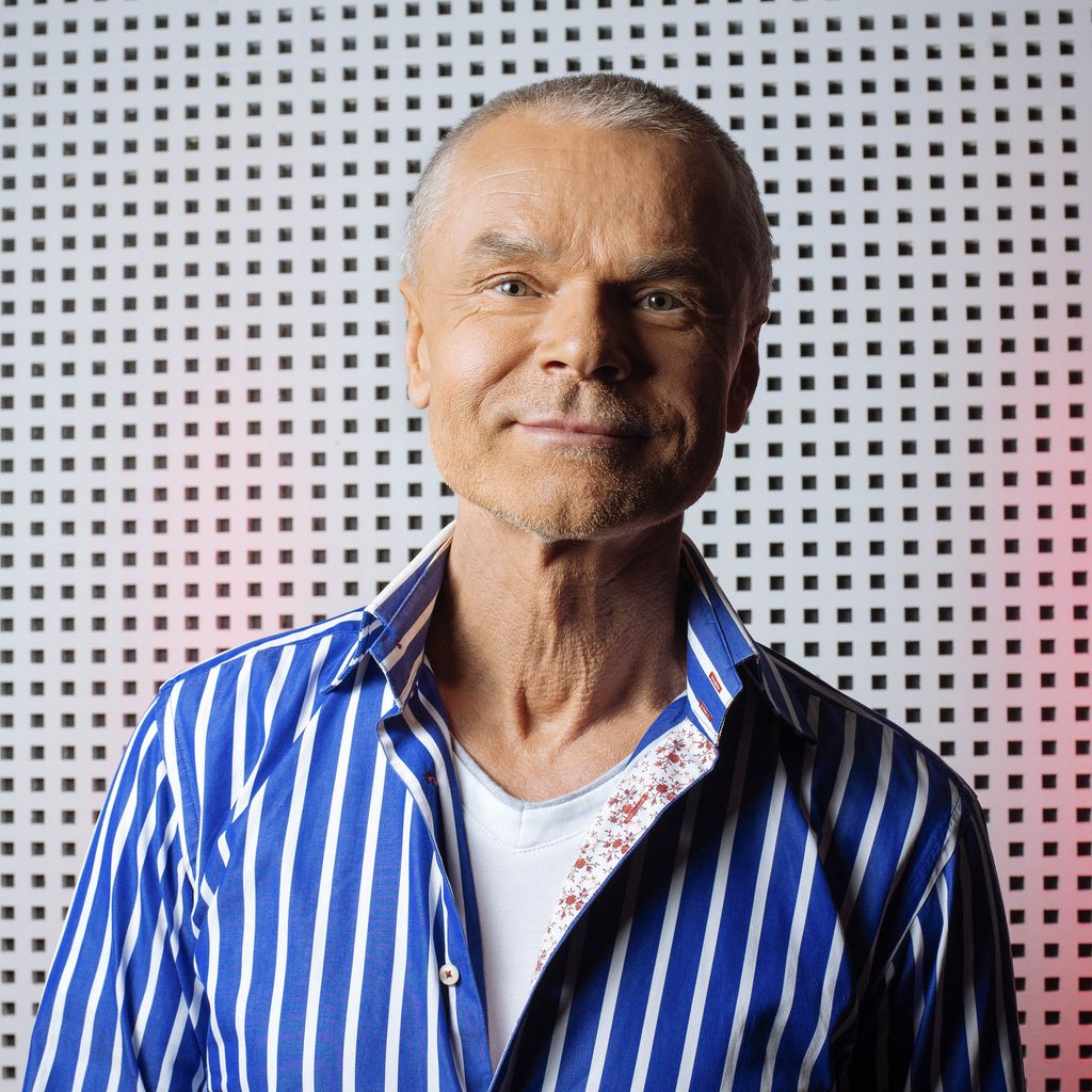 Jürgen Domian bei einem Fotoshooting seiner Show "Domian" in Köln
