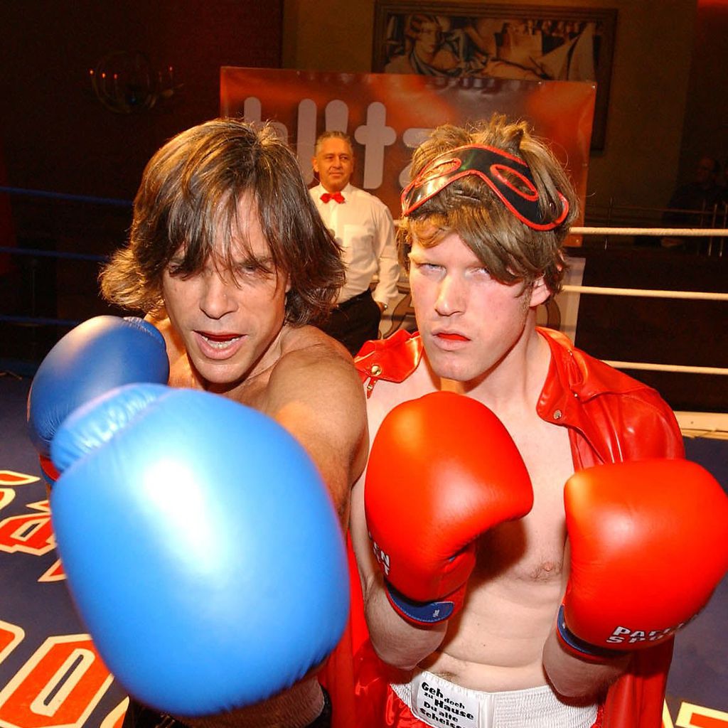 Jürgen Drews und Mickie Krause bei ihrem Boxkampf 2001
