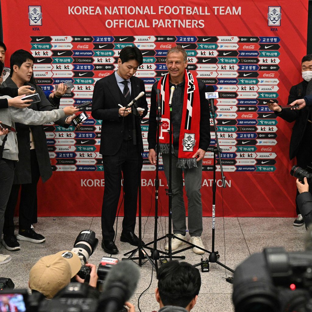 Jürgen Klinsmann bei seiner Vorstellung in Südkorea