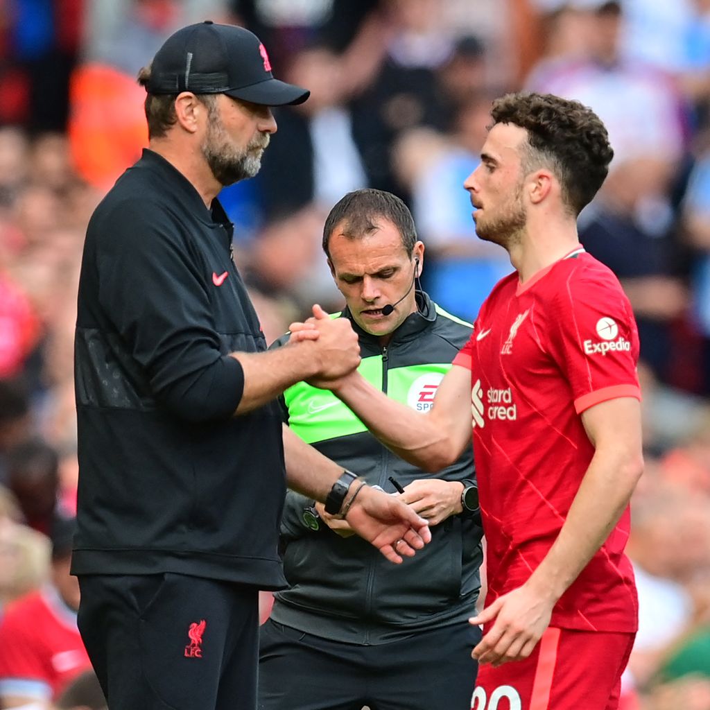 Jürgen Klopp und Diogo Jota im September 2021