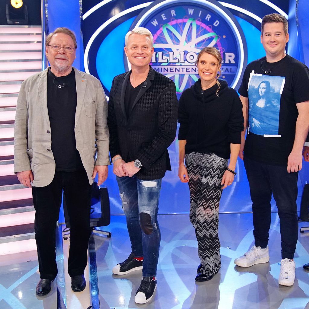 Jürgen von der Lippe, Guido Cantz, Evi Sachenbacher-Stehle, Chris Tall und Günther Jauch