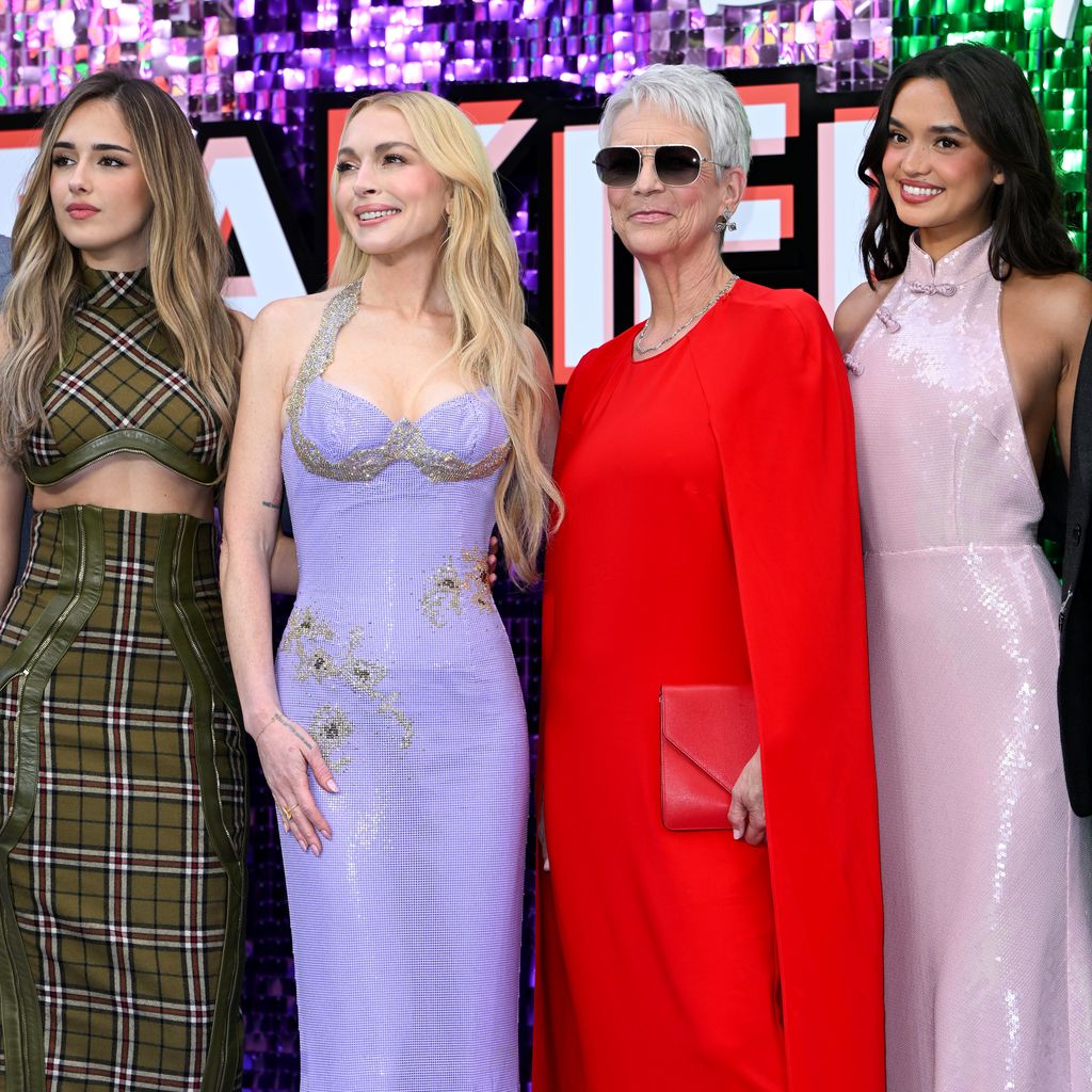 Julia Butters, Lindsay Lohan, Jamie Lee Curtis und Sophia Hammons, Cast von "Freakier Friday"