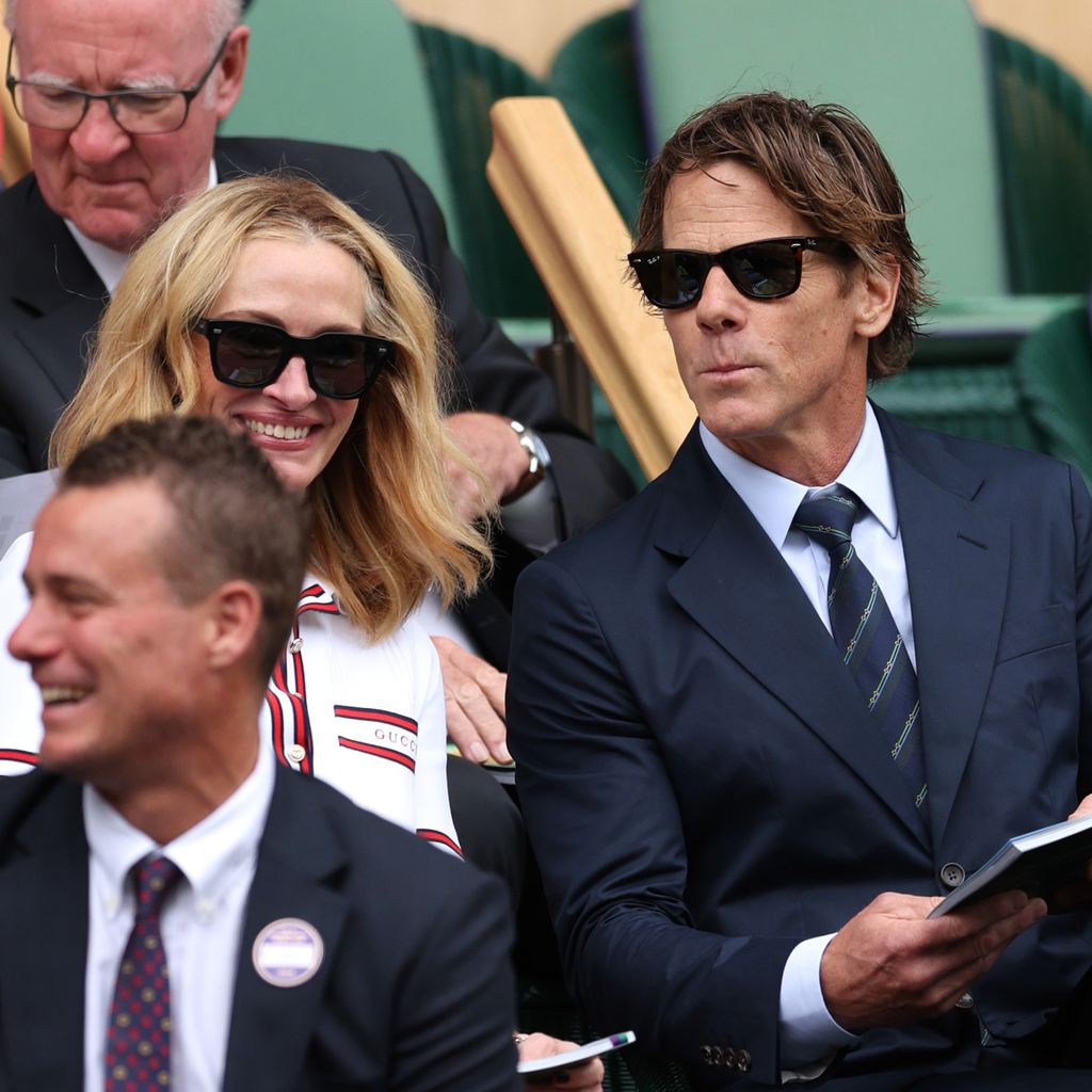 Julia Roberts und Danny Moder beim Wimbledon-Turnier 2024