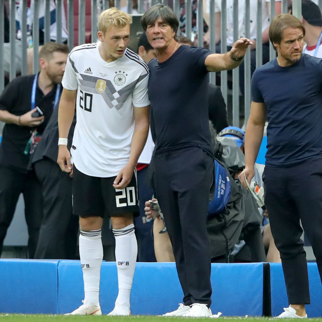 Julian Brandt, Joachim Löw und Thomas Schneider