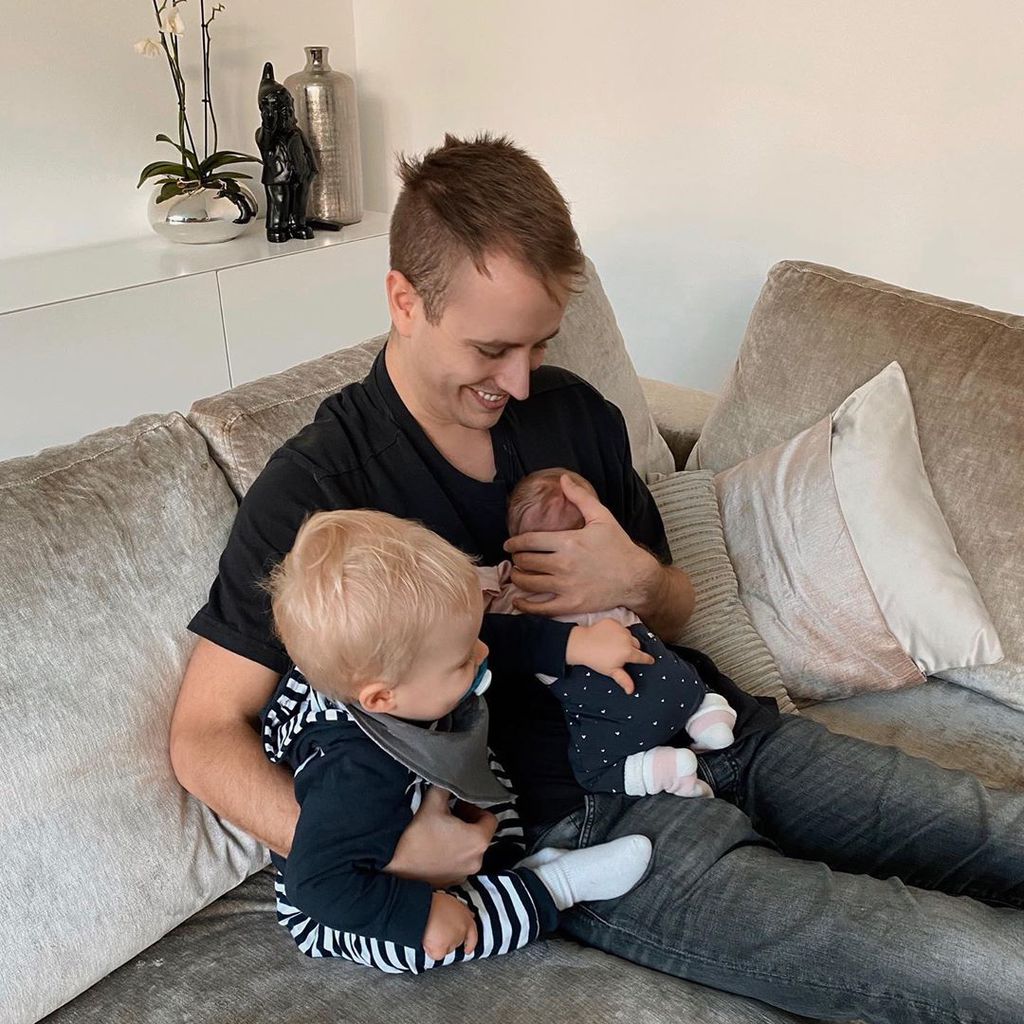 Julian Claßen mit seinen Kindern Lio und Emily