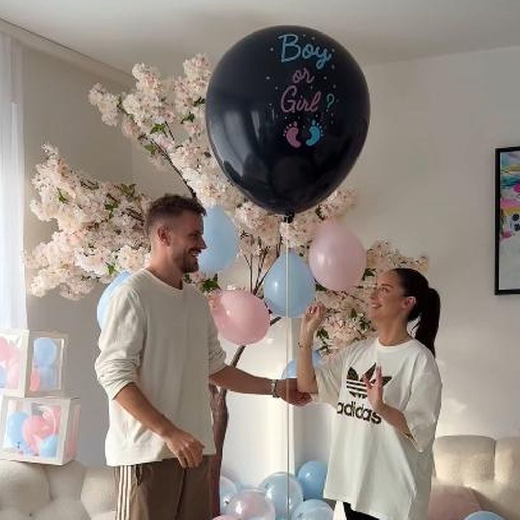 Julian und Palina bei ihrem Gender-Reveal, Mai 2026
