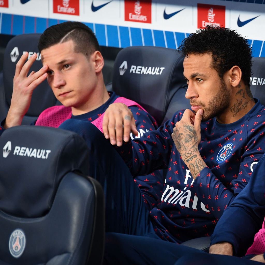 Julian Draxler und Neymar im April 2019 in Paris