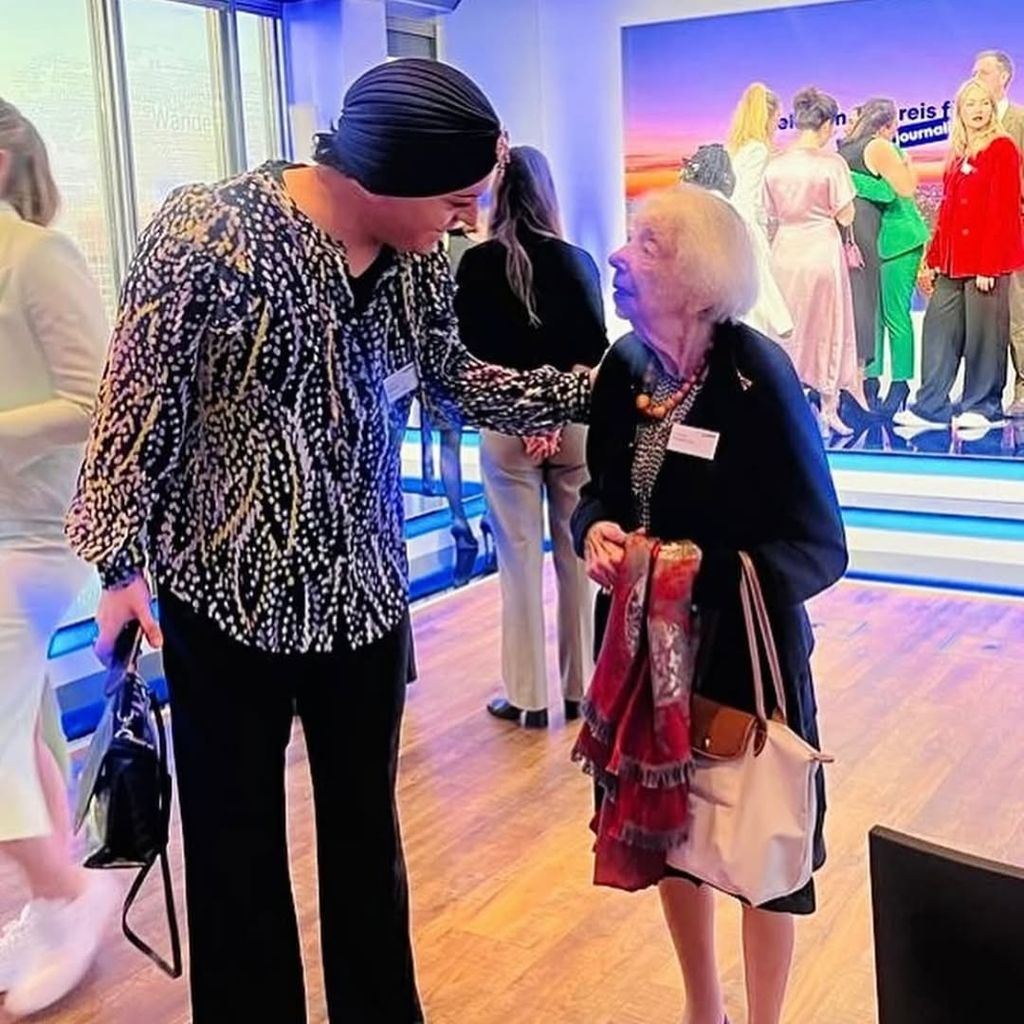 Julian F.M. Stoeckel, Realitystar, und Margot Friedländer, Holocaust-Überlebende