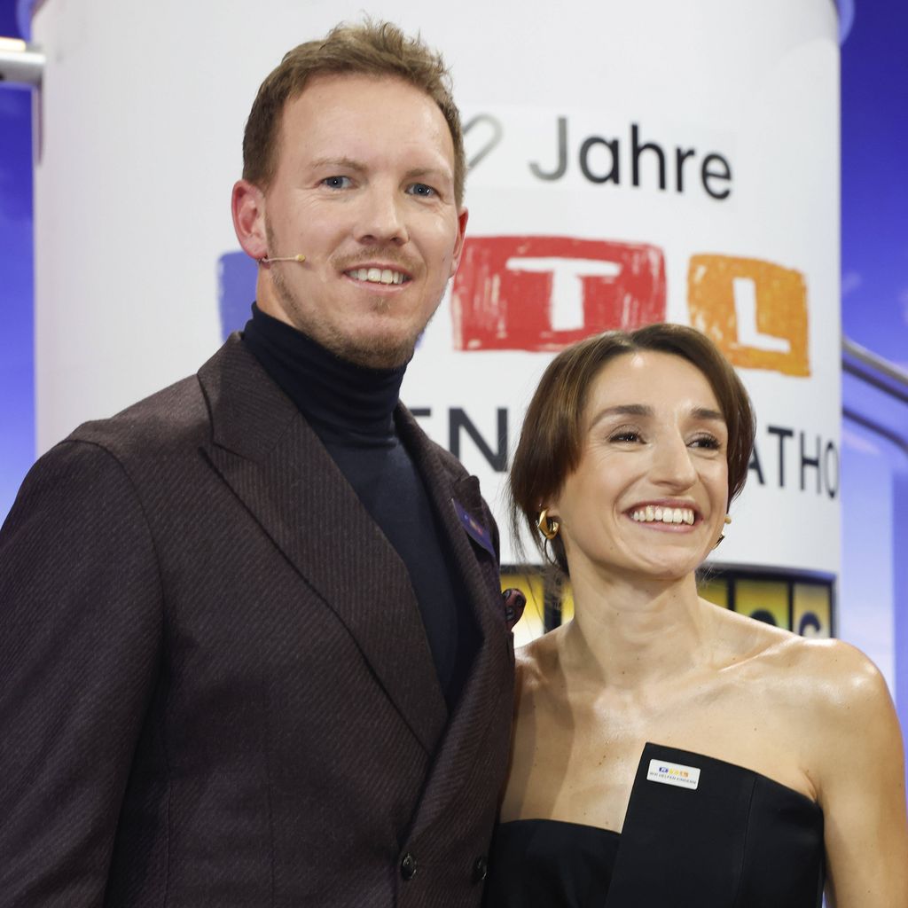 Beim RTL-Spendenmarathon 2025: Julian Nagelsmann mit Freundin Lena Wurzenberger in den EMG Studios, Hürth