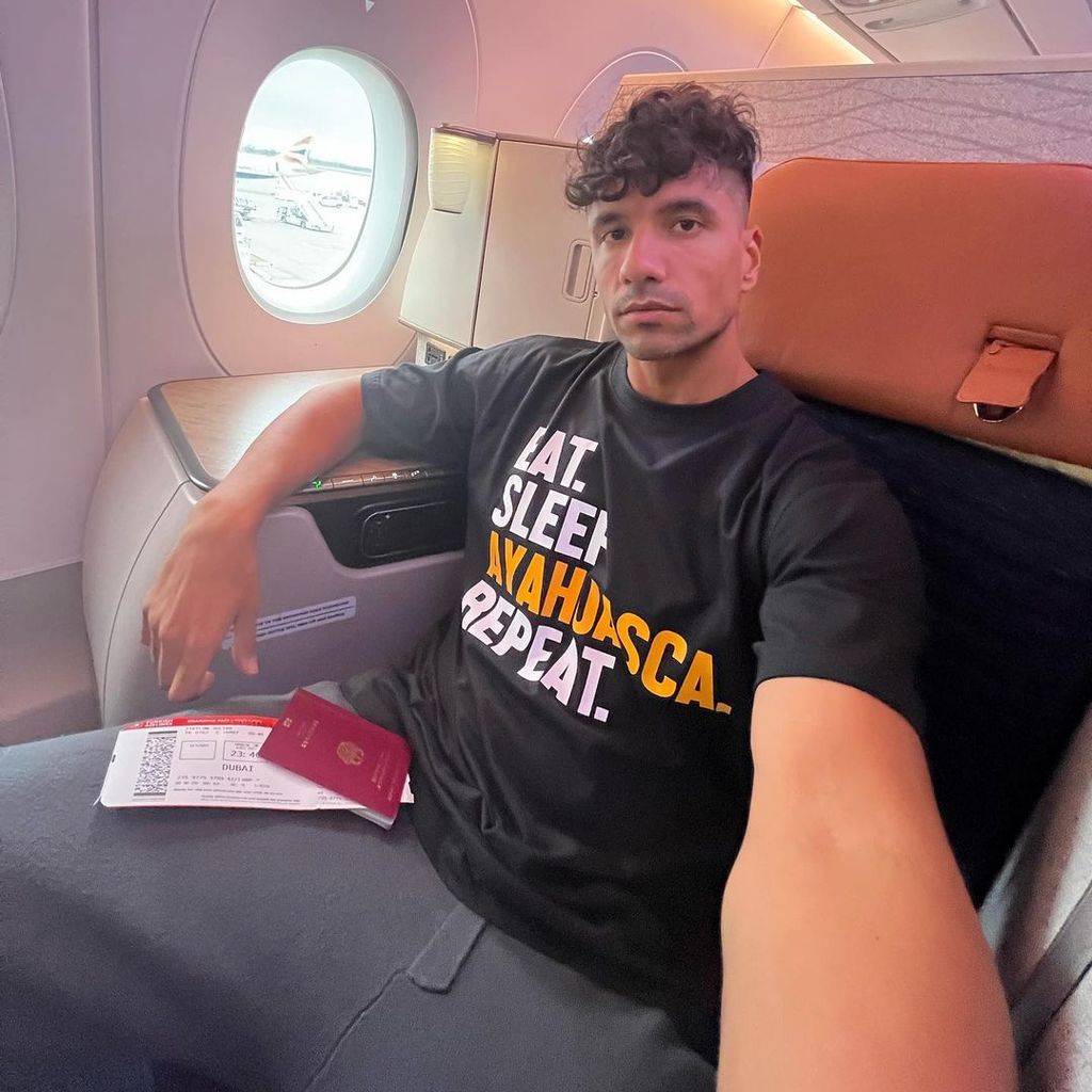 Julian Zietlow im Flugzeug