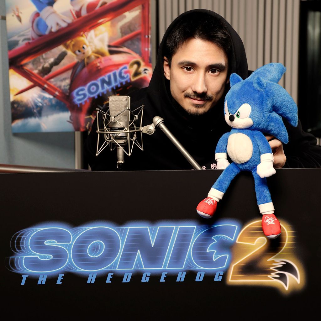 Julien Bam im Aufnahme-Studio für "Sonic the Hedgehog 2"