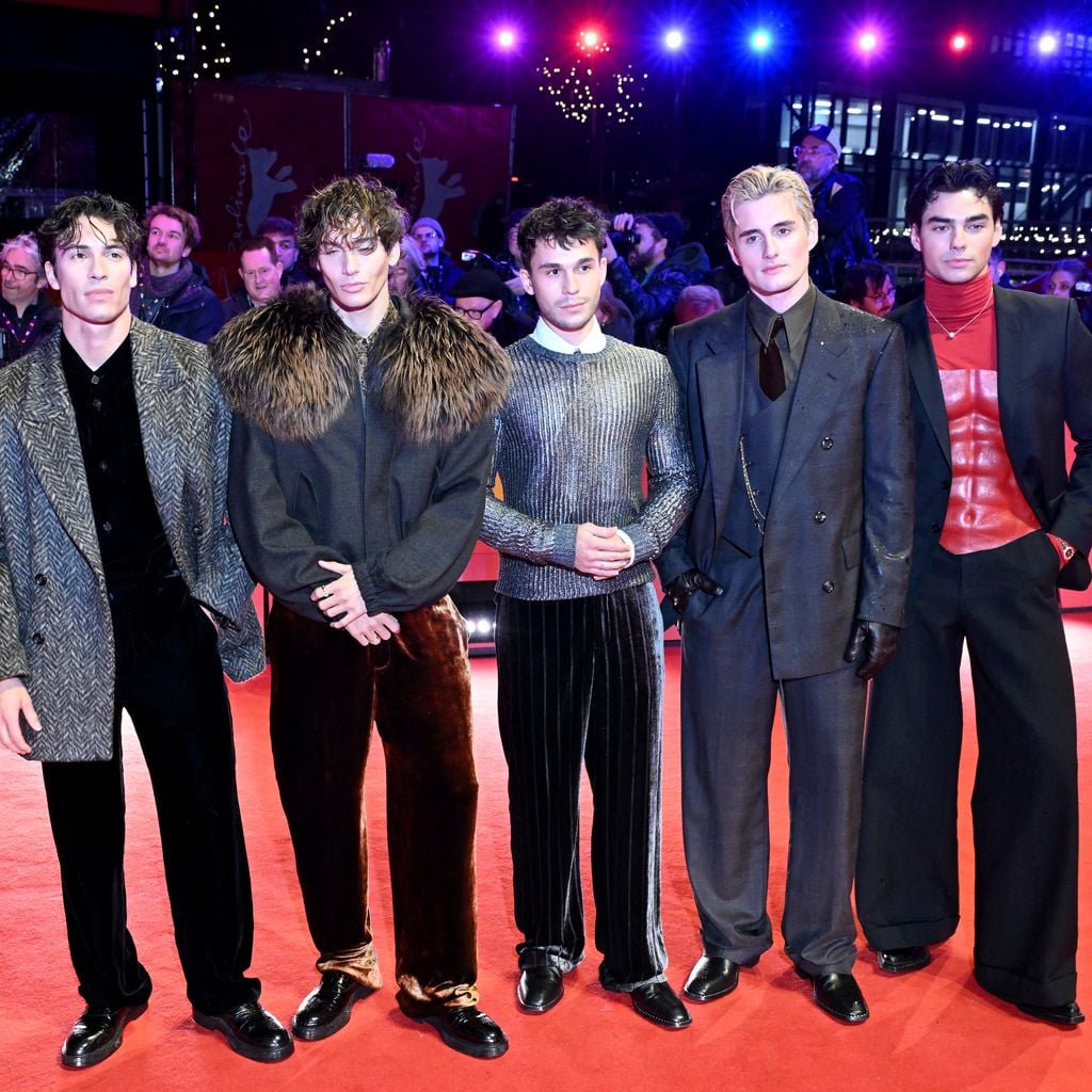 Julien Brown, Bene Schulz, Luis Freitag und Jacob Rott von den Elevator Boys bei der Premiere von "No Good Men" auf der Berlinale