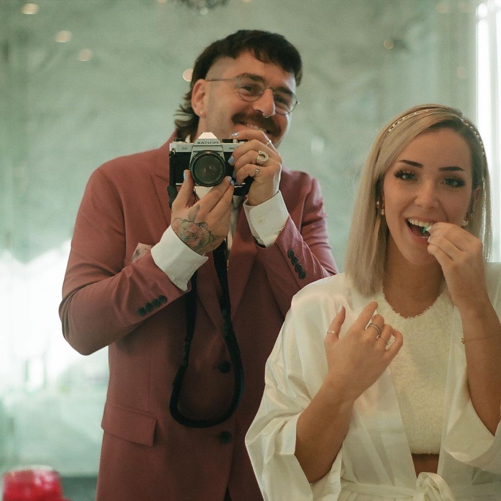 Julien Solomita und seine Jenna am Tag ihrer Hochzeit