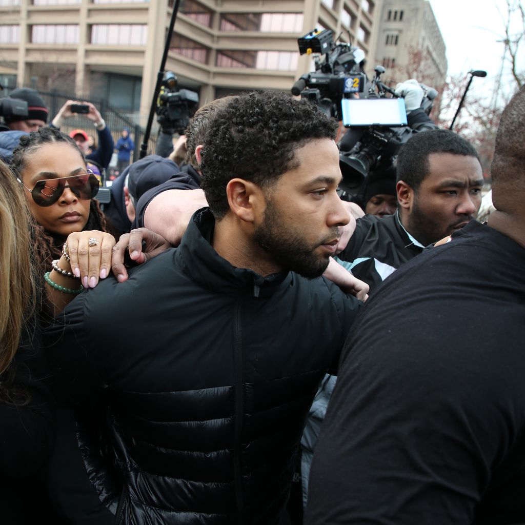 Jussie Smollett kommt aus dem Gefängnis in Chicago im Februar 2019