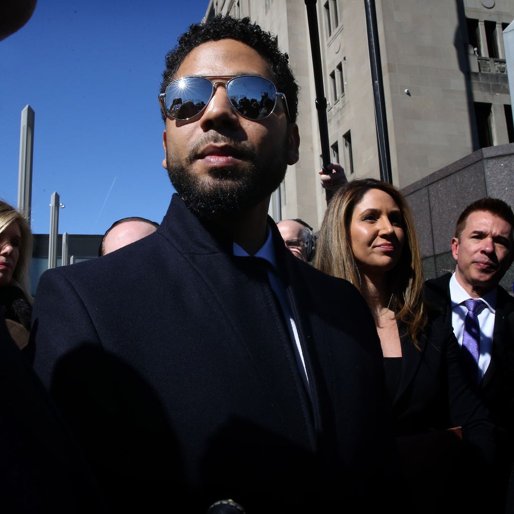Jussie Smollett verlässt das Gerichtsgebäude in Chicago im März 2019