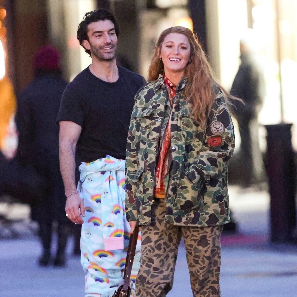 Justin Baldoni und Blake Lively am Set von "It Ends With Us" im Januar 2023
