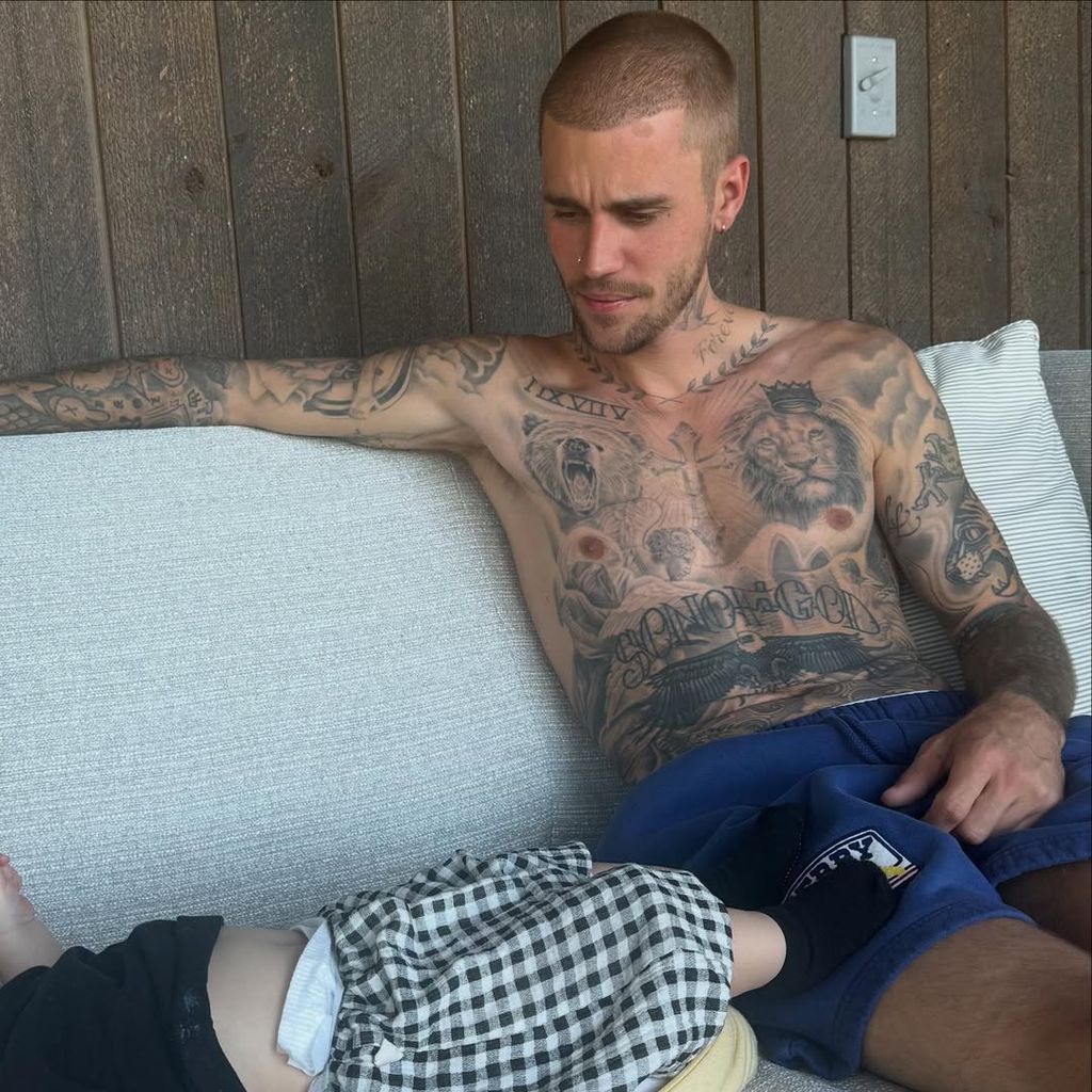 Popstar Justin Bieber mit Sohn Jack im Mai 2025