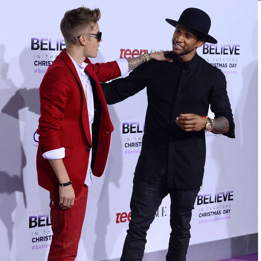 Justin Bieber und Usher im Jahr 2013