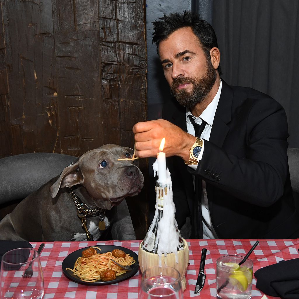 Justin Theroux und sein Hund Kuma bei einem Disney-Event im Oktober 2019