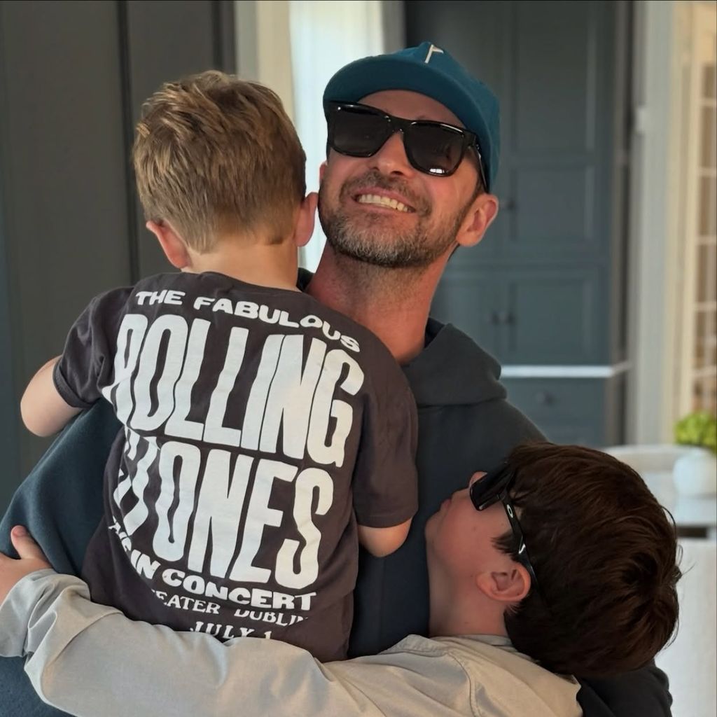 Justin Timberlake mit seinen Söhnen Silas und Phineas, Juni 2025