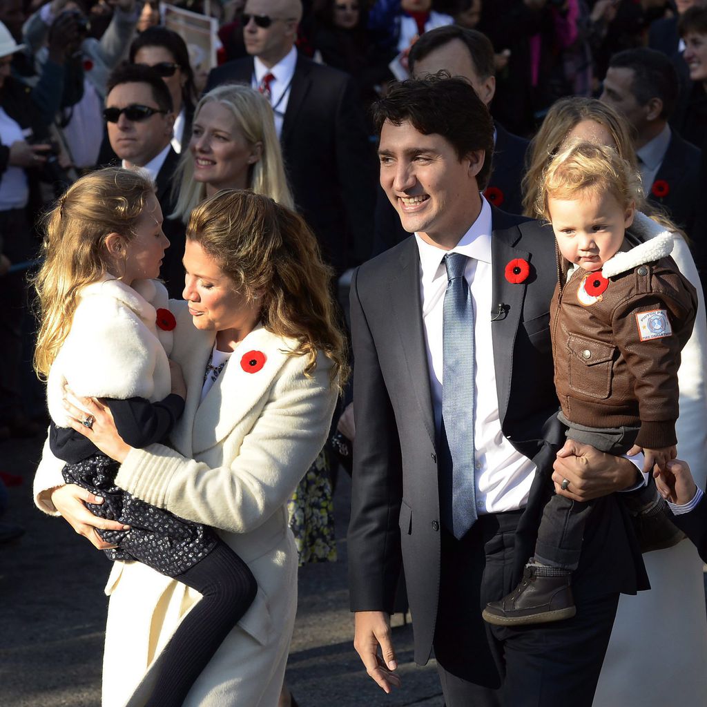 Justin Trudeau mit Frau Sophie und ihren Kindern in Ottawa