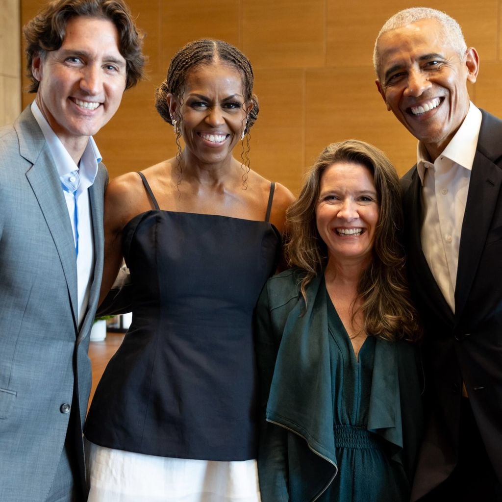 Justin Trudeau beim Treffen mit den Obamas