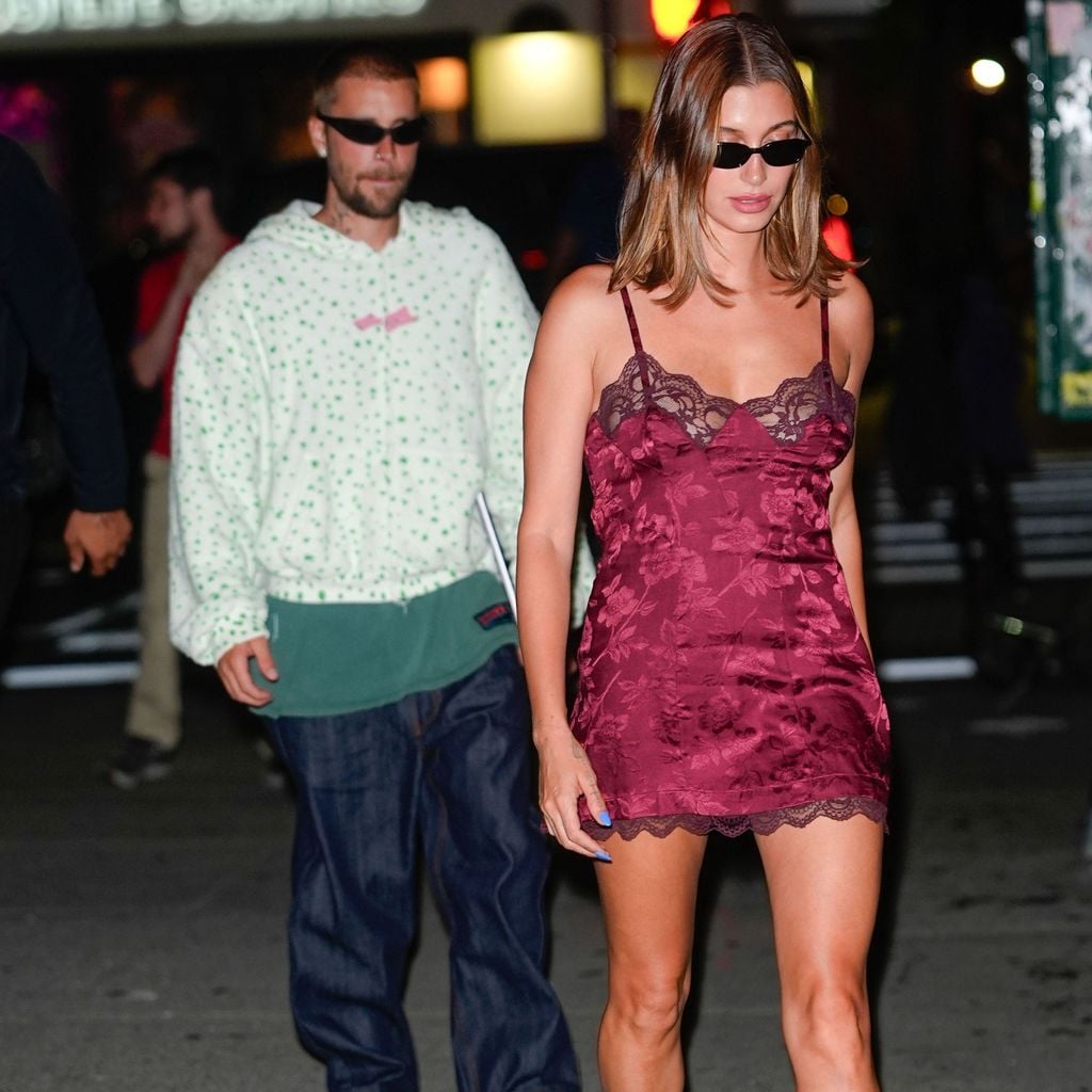 Justin und Hailey Bieber nach der WM-Halbzeitshow in Manhattan, Juli 2026