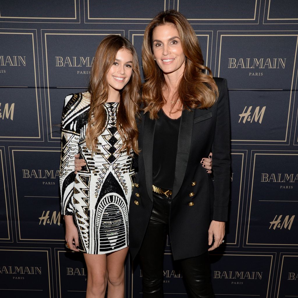 Kaia Gerber mit ihrer Mutter Cindy Crawford, November 2015