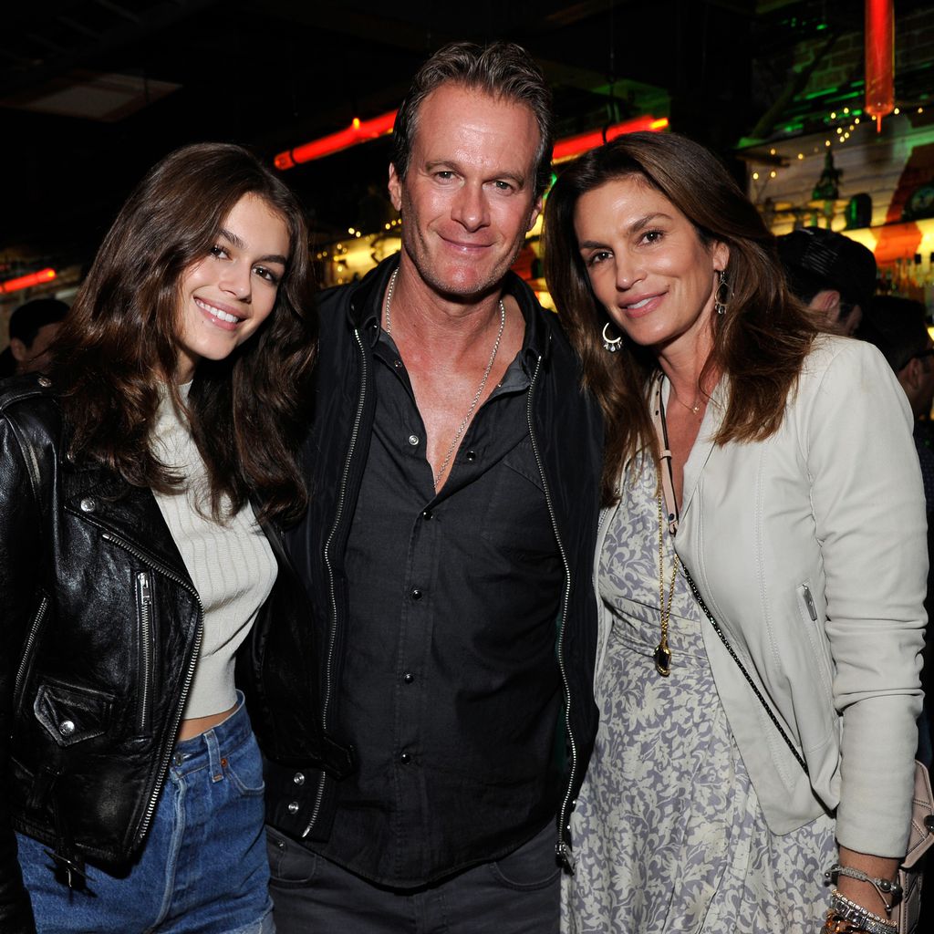 Kaia Gerber mit ihrem Vater Rande Gerber und Mutter Cindy Crawford, März 2018