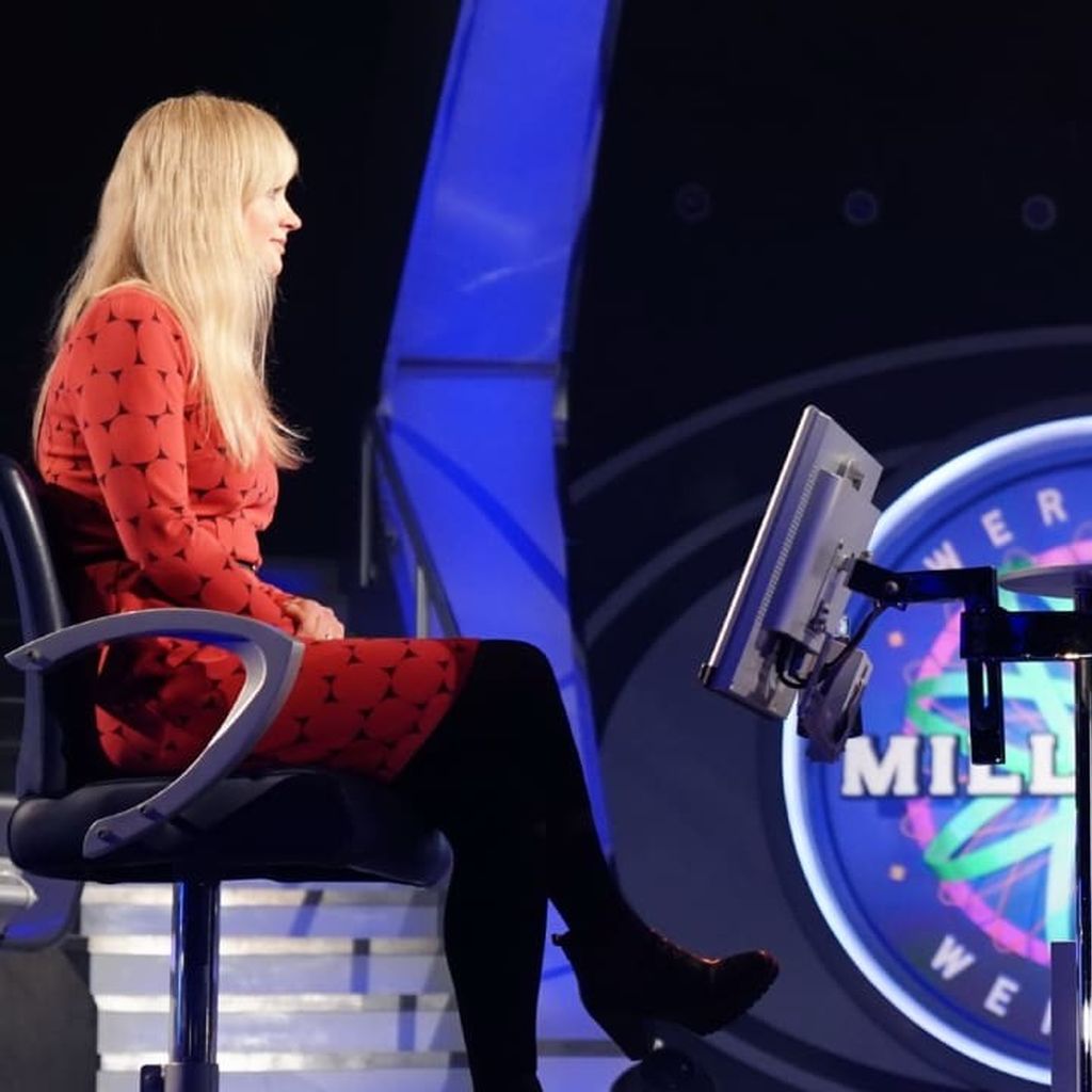 Kandidatin Petra Lehner und Günther Jauch bei "Wer wird Millionär?"