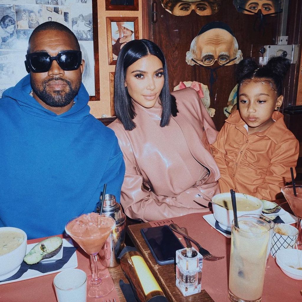 Kanye West und Kim Kardashian mit ihrer Tochter North, April 2020