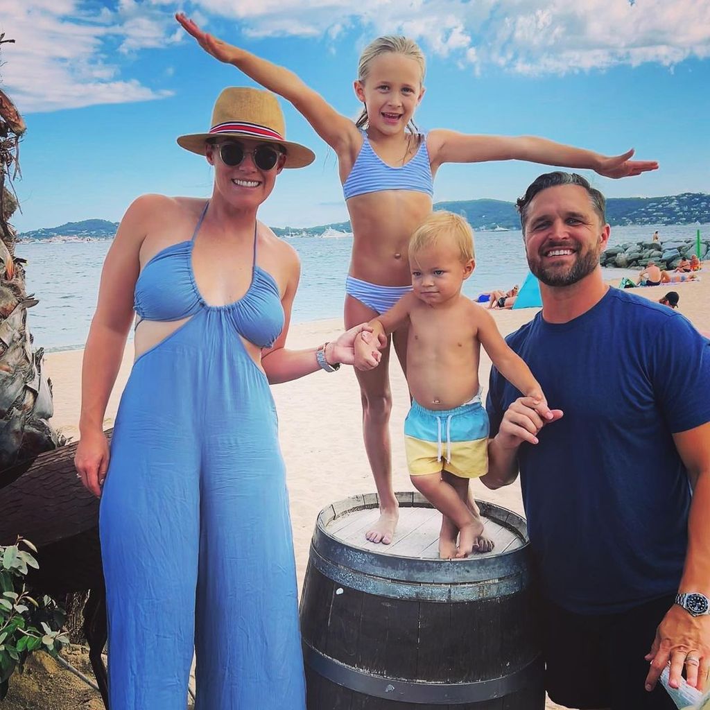 Kara Bosworth mit ihrem Ehemann Kyle Bosworth und ihren Kindern