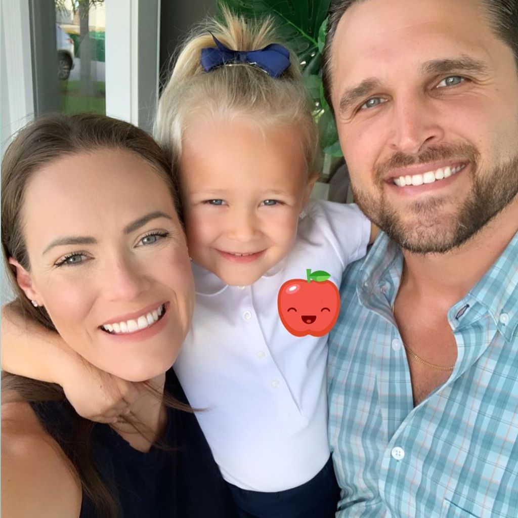 Kara Bosworth mit ihrer Tochter Decker und Ehemann Kyle